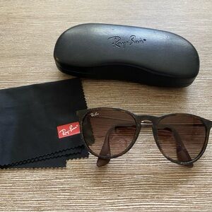 Ray-Ban “Erika” Brown Sunglasses with Case